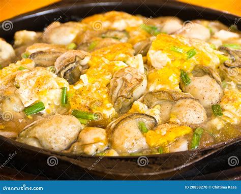 Oysters Fried In Egg Batter Stock Photo Image Of Appetizer Dish