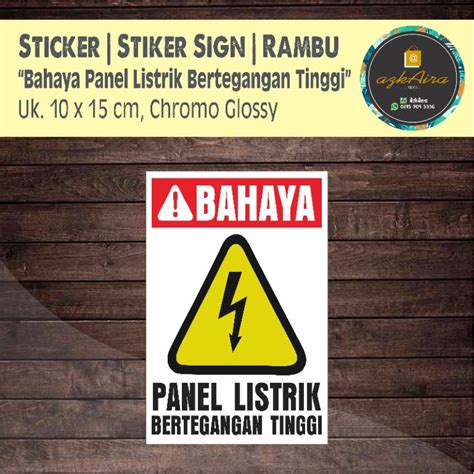 Jual Sticker Stiker Sign K Bahaya Panel Listrik Tegangan Tinggi