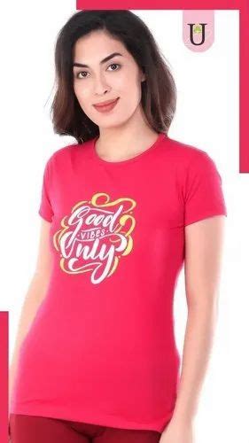 Half Sleeve Ladies Cotton T Shirt Casual Wear Size Medium At Rs 324