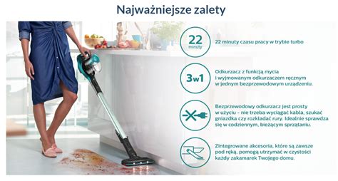 Pionowy Odkurzacz Bezprzewodowy Philips Speedpro Aqua Fc Za