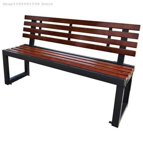 Custom Park Chair Outdoor Bench Courtyard Anti Corrosion Wood Outdoor