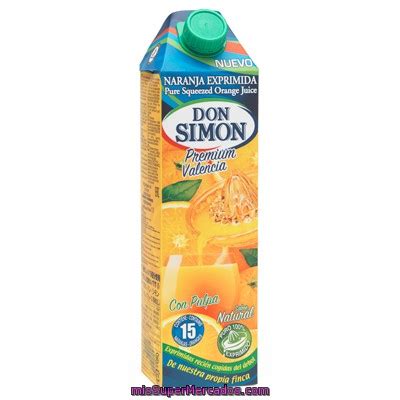 Zumo de naranja exprimida con pulpa don simón 1 l precio