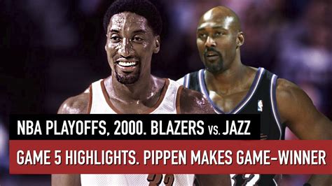 Throwback NBA Playoffs 2000. Blazers vs Jazz Game 5 Full Highlights ...