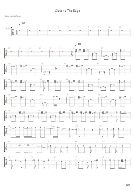 Close To The Edge吉他谱gtp谱总谱yes是乐队