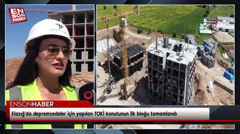 Elazığ da depremzedeler için yapılan TOKİ konutunun ilk bloğu