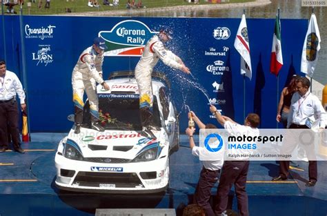 L R Michael Park GBR And Markko Martin EST Ford Focus RS WRC 03