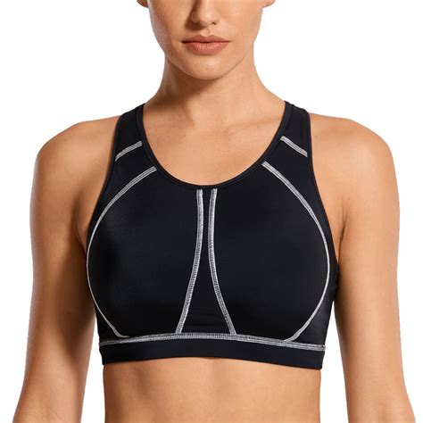 Womens High Impact Sports Bra Full Coverage Support Wirefree Padded