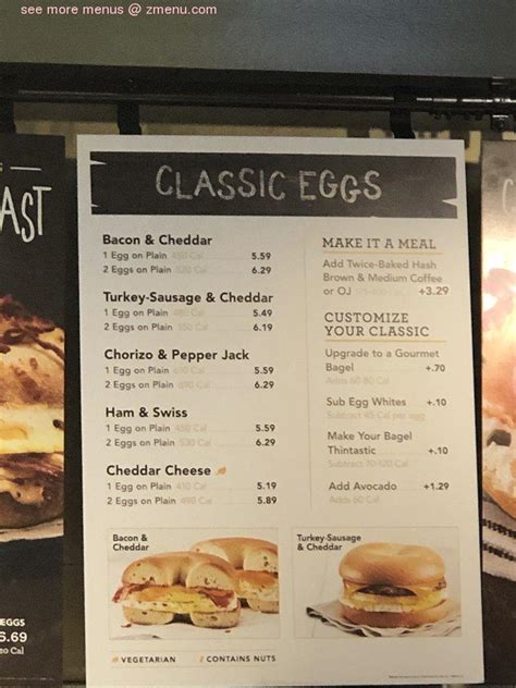 Online Menu Of Einstein Bros Bagels Restaurant San Diego California 92130 Zmenu