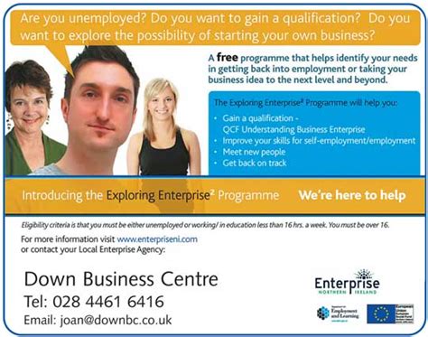 Get Free Help For Unemployed And Business Start Ups At Down Business