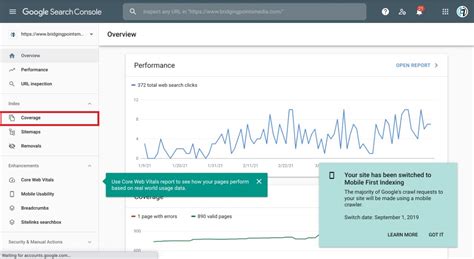 Google Search Console Index Coverage Report Rectify Errors