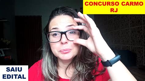 Concurso Carmo RJ Análise de Edital YouTube