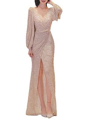 Sheath Column Empire Elegant Wedding Guest Formal Evening Dress