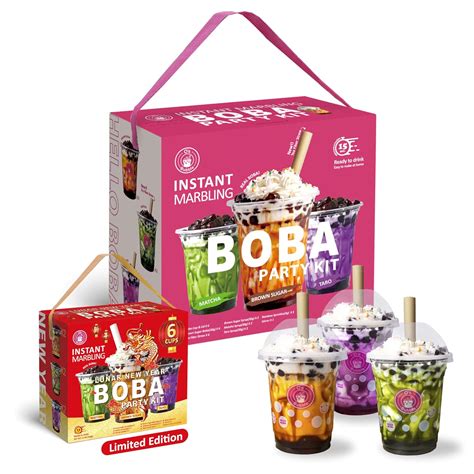 Amazon.com: O’s Bubble Instant Marbling Boba Party Kit (Ambient) – 6