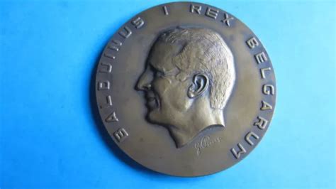 MÉDAILLE BRONZE BELGIQUE Balduin Roi 1978 Academie De Sciences D Outre