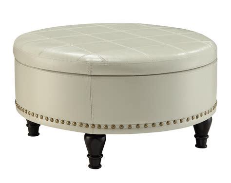 Inspired By Bassett Augusta Storage Ottoman In Cream Product No Bp