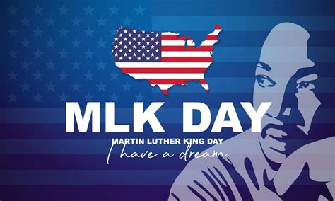 Martin Luther King Jr. Day. MLK. Third Monday in January. Holiday concept. Template for ...