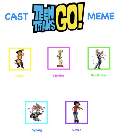 My Teen Titans Go! Cast by ALEXLOVER366 on DeviantArt