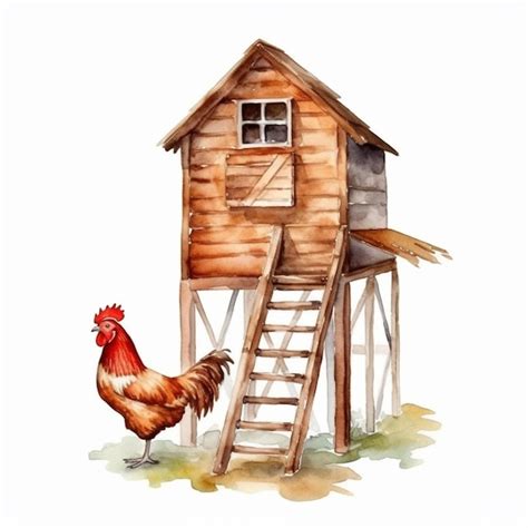 Premium Ai Image There Is A Chicken Standing In Front Of A Wooden