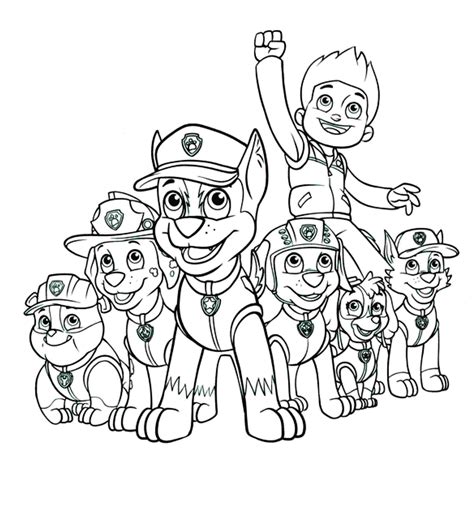 Desenho Para Colorir Da Patrulha Canina Imprimir E Colorir