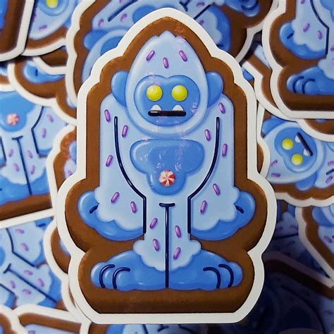 Cryptid Cookies Yeti Stickers Rob Demers Art