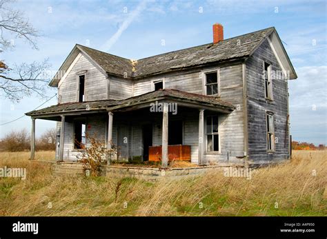 Abandoned Farm House In Northern Indiana Stock Photo Royalty Free