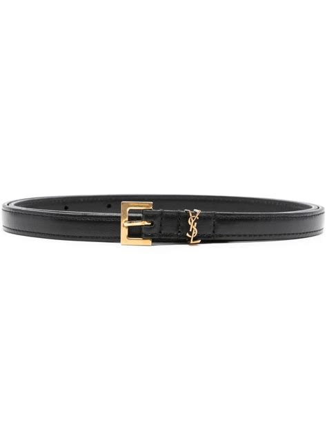 Saint Laurent Cassandre Leather Belt Farfetch