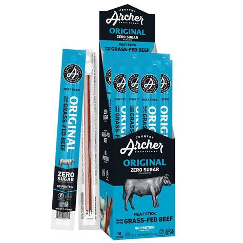 Original Jerky Beef Sticks By 100 Grass Fed Beef Gluten Free High Protein Snacks 1 Ounce