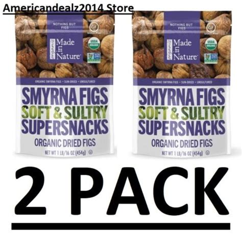 Pack Made In Nature Smyrna Figs Soft Sultry Organic Dried Figs