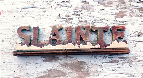 Slainte Sign Wood Bar Sign Irish Toast Gaelic Drinking Etsy