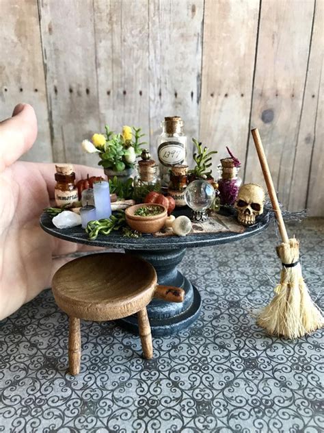 Miniature Witch Prep Table 1 12 Scale Halloween Miniature Etsy Ikea