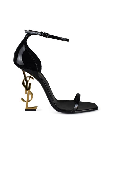 Luxury Women S Sandals Opyum Saint Laurent Sandals In Black Patent