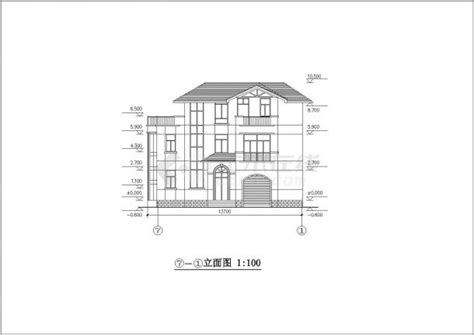 某地区现代豪华私人别墅建筑施工设计方案cad图纸别墅建筑土木在线