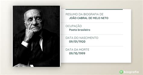 Biografia De Jo O Cabral De Melo Neto Ebiografia