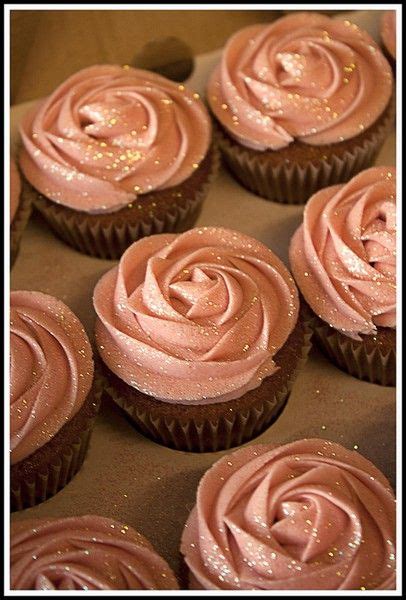 Cupcakes With Pink Frosting In A Box