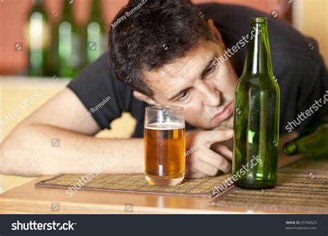 Drunkard Man Drinking Beer Focus On Stock Photo 65790523 | Shutterstock