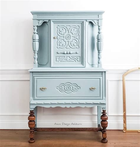 Persian Blue Jacobean Style Cabinet General Finishes Design Center