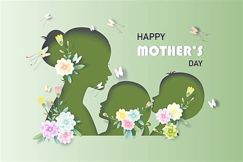 Happy Mother Day Lettering In Red Frame With Flowers Template Download On Pngtree