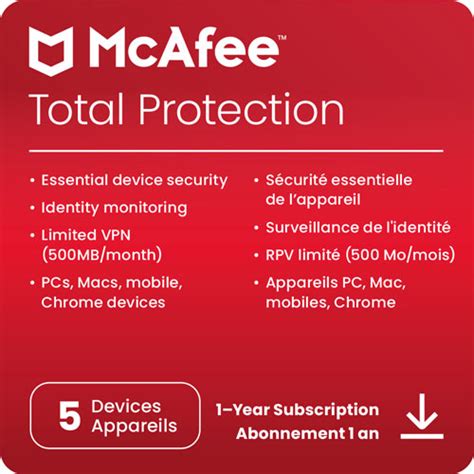 Mcafee Total Protection Pcmacandroidios 5 Devices 1 Year