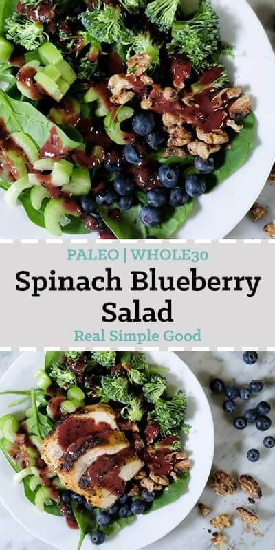 Spinach Blueberry Salad Paleo Whole Real Simple Good