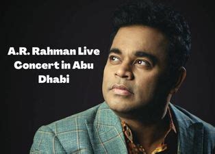 Abu Dhabi Will Host AR Rahman This October