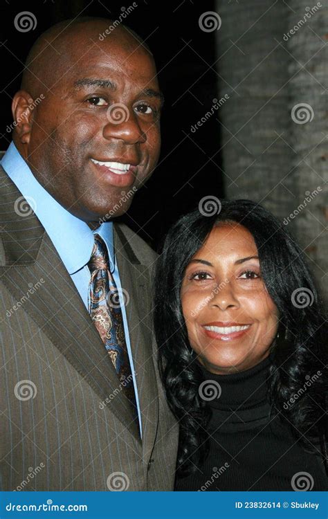 Cookie Johnson Magic Johnson Editorial Stock Image Image Of