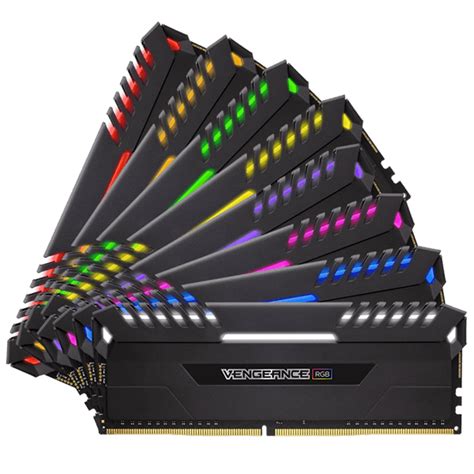 Corsair Vengeance RGB LED 32GB DDR4-2666MHz Kit (4x 8GB), Black ...