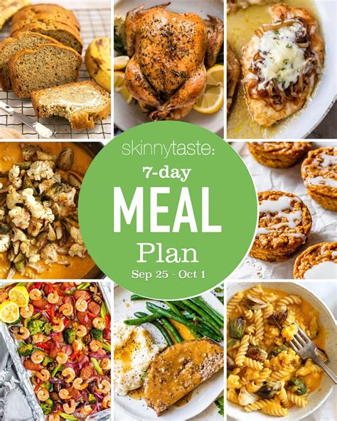 Free Day Healthy Meal Plan Sept Oct Eating Healthy Blog