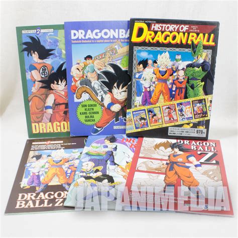 Retro Rare Dragon Ball Z Notebook 5pc Set With Case History Of Dragon Ball Japan Anime