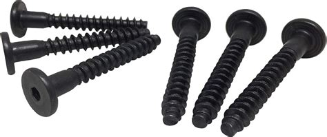 Pack Of 40 M7 X 50mm 15mm Large Head Confirmat Screws Black Coated