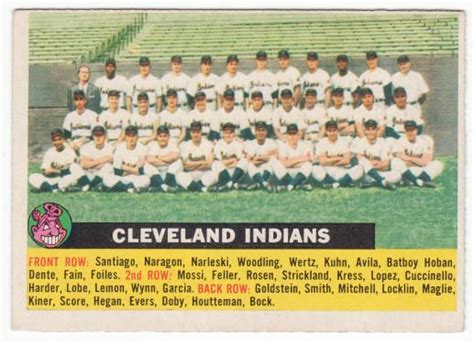 Early Wynn Bob Feller Bob Lemon 1956 Topps Baseball Cleveland Indians