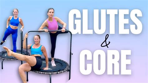 15 Min Low Impact Rebounder Glutes And Core Handlebar Attachment Trampoline Workout Youtube