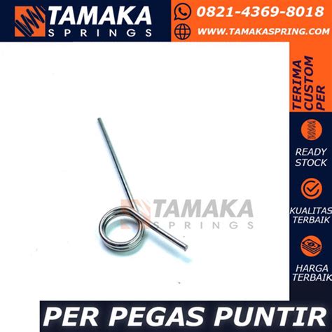 Jual Per Pegas Puntir OD 15mm Kawat 2mm P Kaki 30mm 65mm Stainless