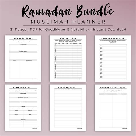 Digital Ramadan Planner Bundle Goodnotes Notability Etsy