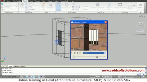 Autocad 3d Animation Walkthrough Tutorial Autocad 2010 Youtube